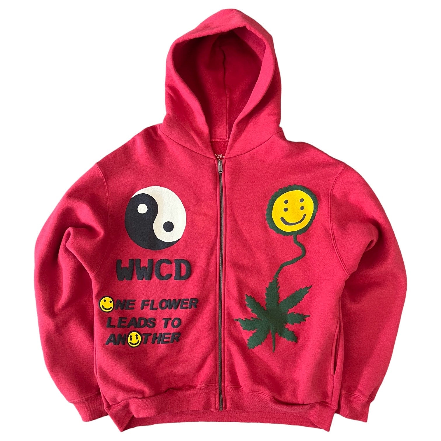 Cactus Plant Flea Market Earth First Zip Hoodie Red Men's - US